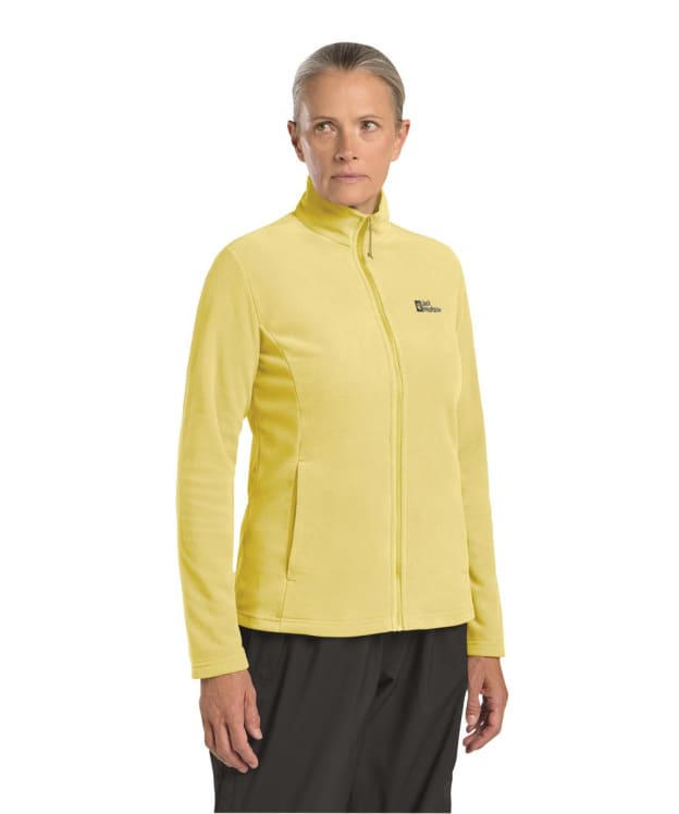 Women's Jack Wolfskin Taunus Full Zip Fleece Jacket - Lemon Ice
