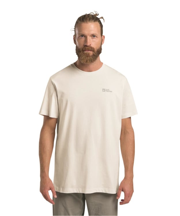 Men's Jack Wolfskin Essential Organic Cotton T-Shirt - Cotton White