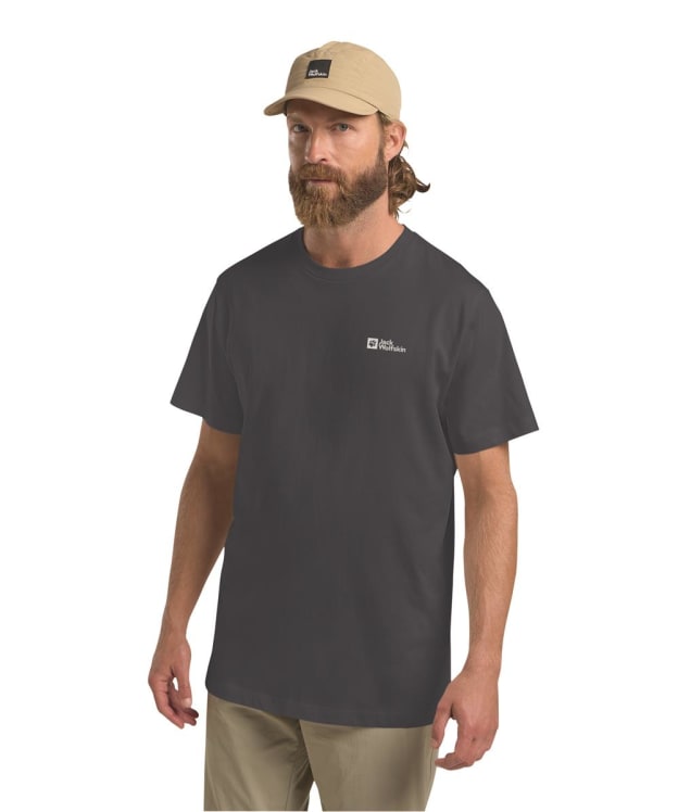 Men's Jack Wolfskin Essential Organic Cotton T-Shirt - Dark Navy / Grey