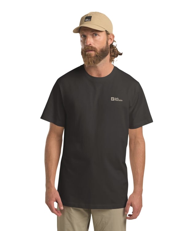 Men's Jack Wolfskin Essential Organic Cotton T-Shirt - Black