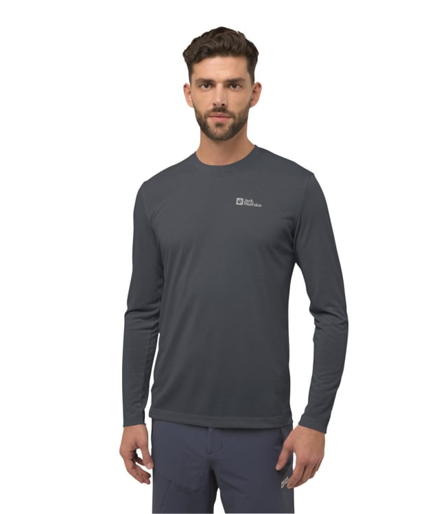 Men's Jack Wolfskin Vonnan Long Sleeve T-Shirt - Midnight Sky