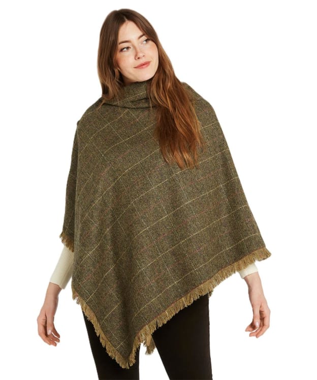 Women's Dubarry Hazelwood Teflon® Tweed Poncho - Thistle
