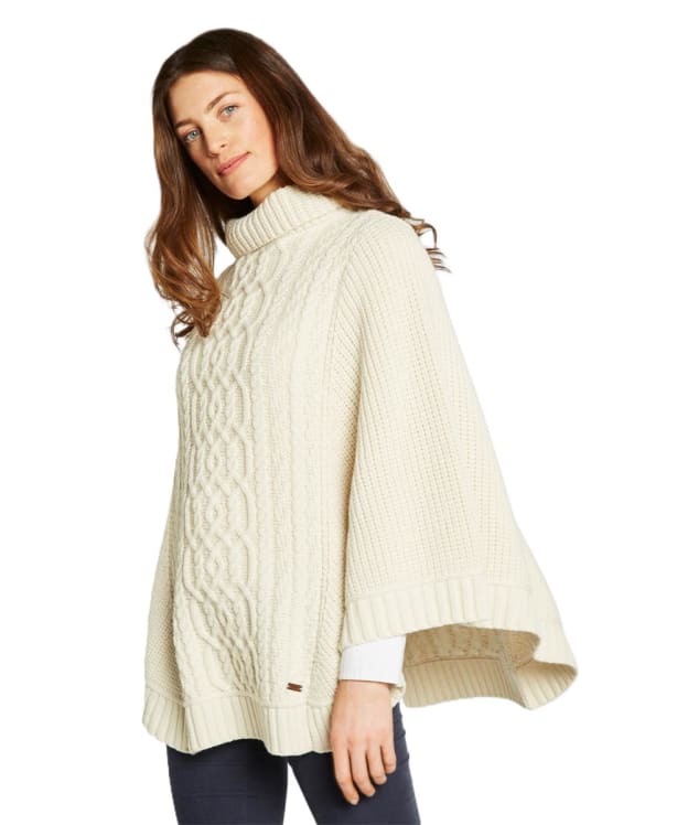 Women's Dubarry Kilronan Merino Wool Poncho - Cream