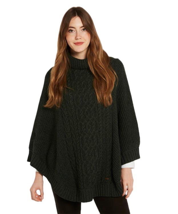 Women's Dubarry Kilronan Merino Wool Poncho - Olive