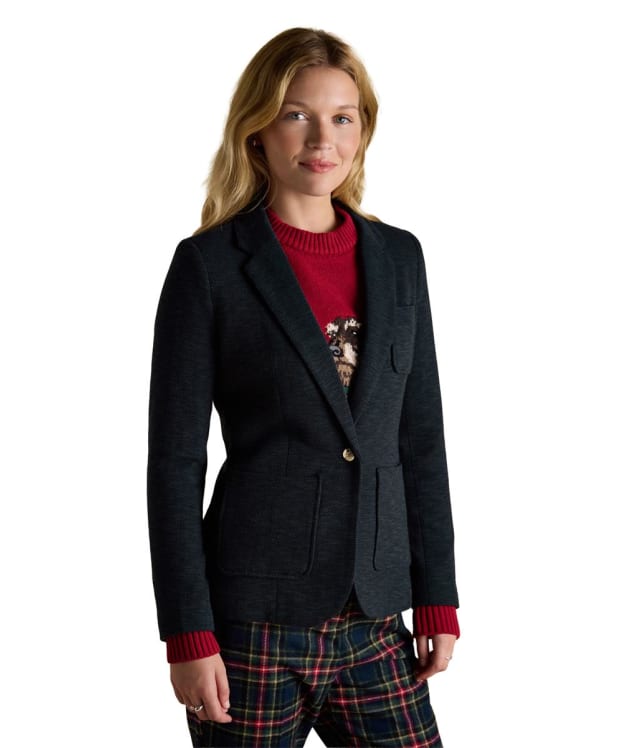 Women's Joules Albury Cotton Blend Blazer - Navy