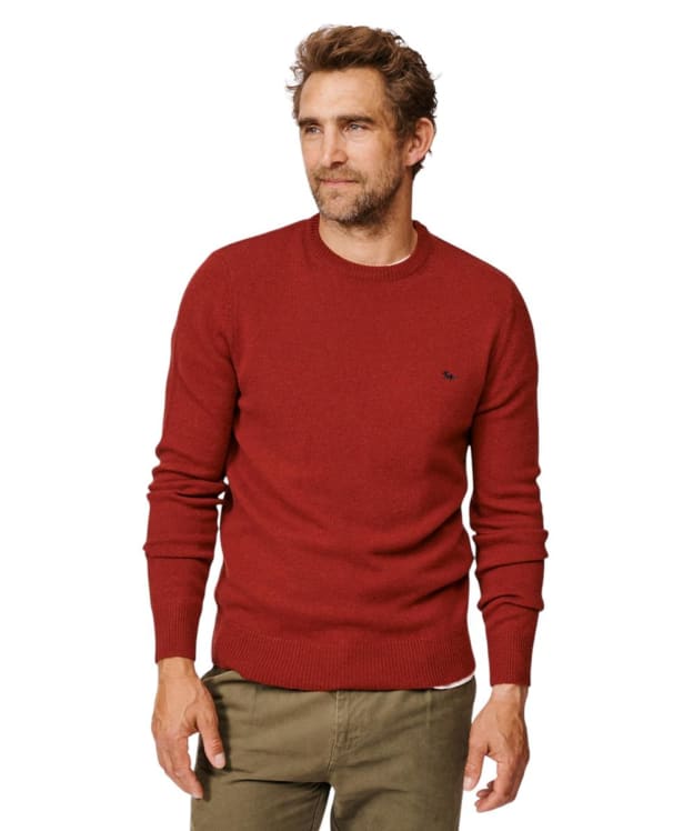 Men's Aubin Westbourne Merino Crew Sweater - Dark Rust