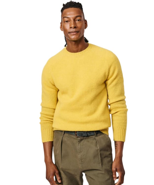 Men's Aubin Prestwick Shetland Crew Sweater - Yellow