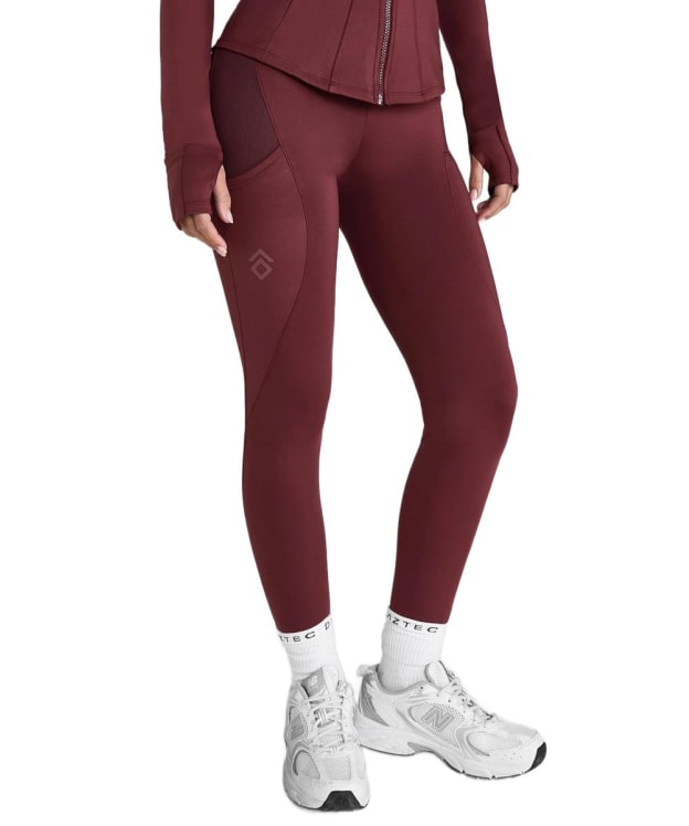 Women's Aztec Diamond Core Leggings - Cherry