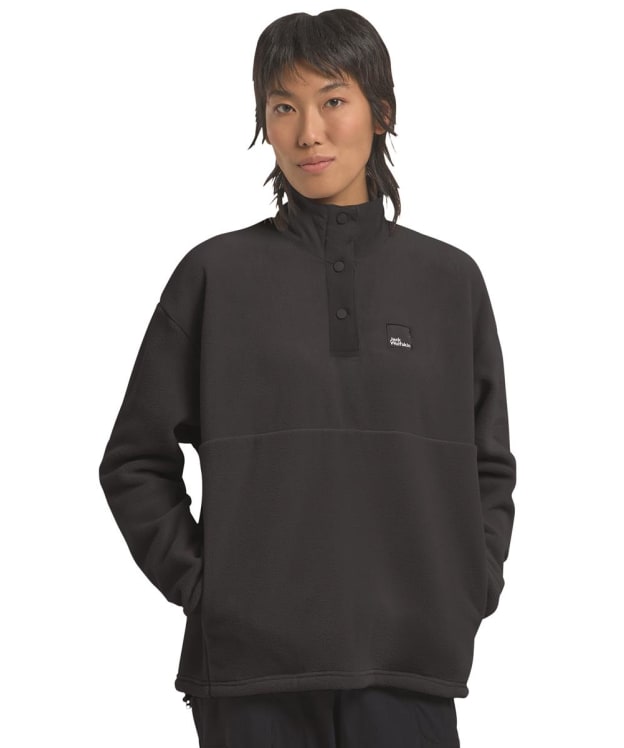 Women's Jack Wolfskin Sumetro Half Zip Polartec® Fleece - Black