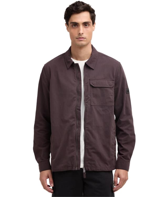 Men's Barbour International Maze Peached Overshirt - Java Red