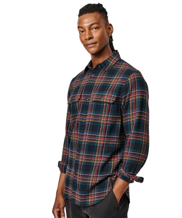 Men's Aubin Crowle Flannel Shirt - Black Check
