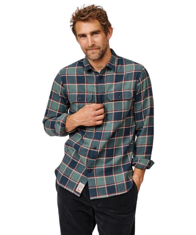 Men's Aubin Crowle Flannel Shirt - Dark Green Check