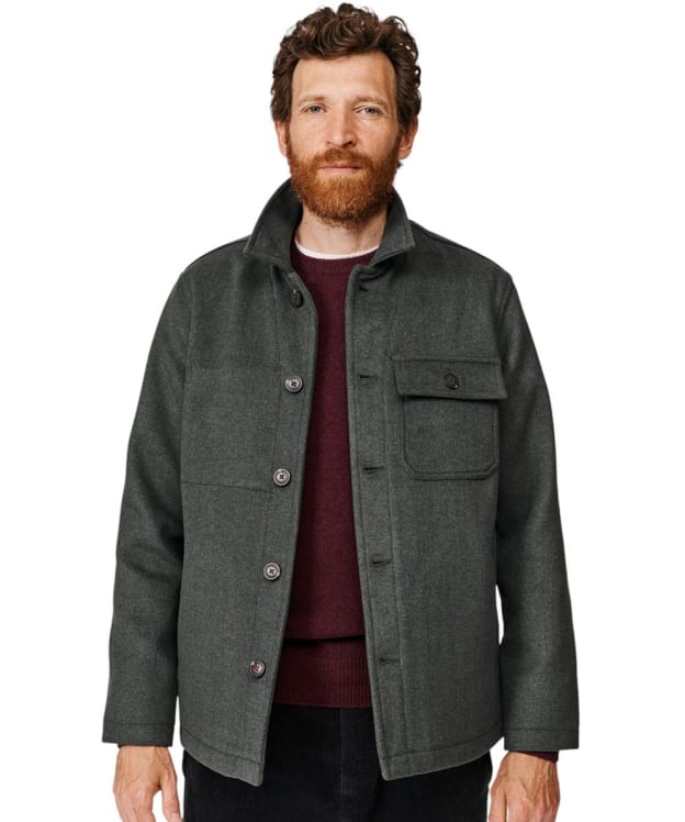 Men's Aubin Nettleham Wool Jacket - Green Herringbone