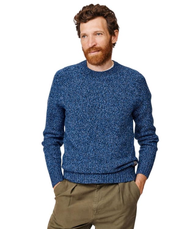 Men's Aubin Ripley Twist Crew Neck Sweater - Blue Twist