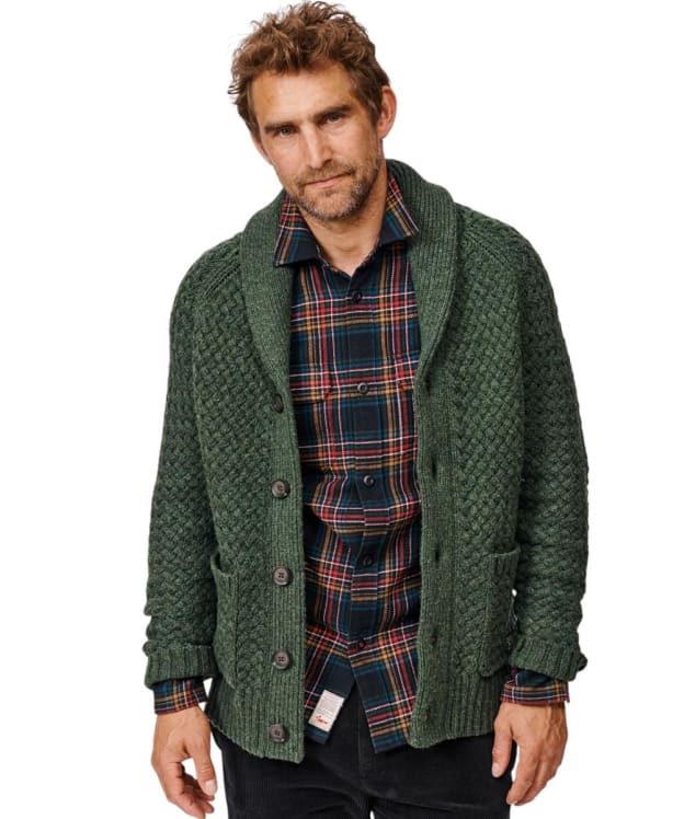 Men's Aubin Frampton Shawl Cardigan - Khaki