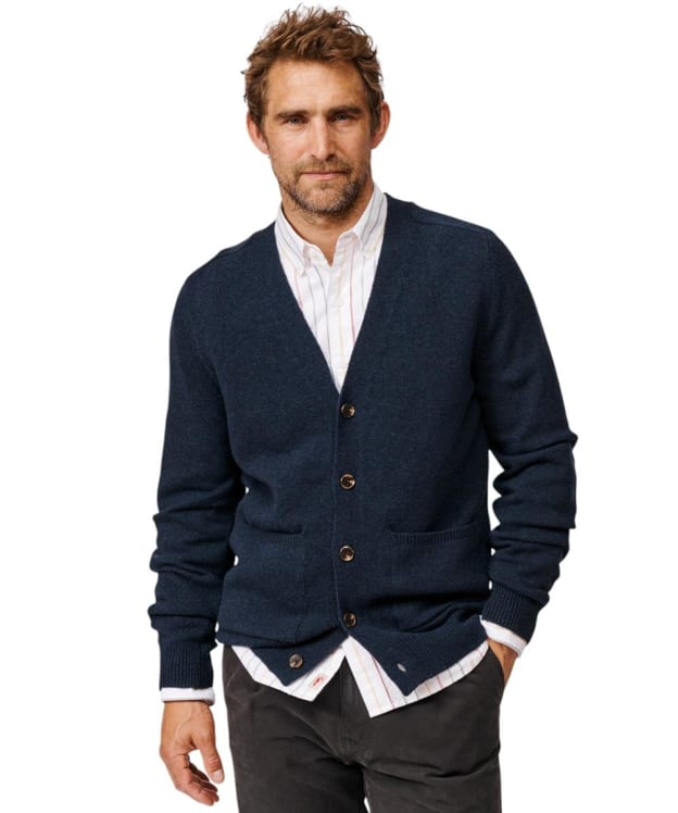 Men's Aubin Hales Lambswool Cardigan - Navy