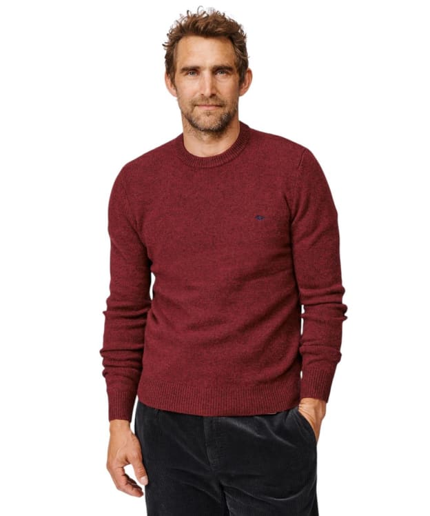 Men's Aubin Philips Lambswool Crew Neck Jumper - Claret