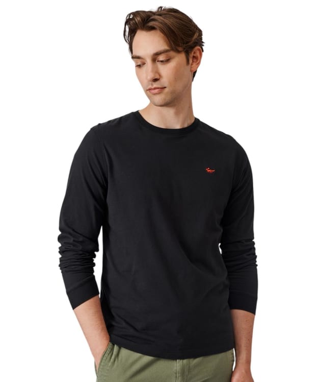Men's Aubin Buttermere Long Sleeve Organic Cotton T-Shirt - Black