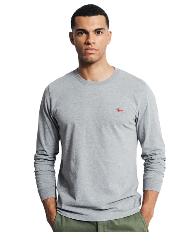 Men's Aubin Buttermere Long Sleeve Organic Cotton T-Shirt - Grey Marl