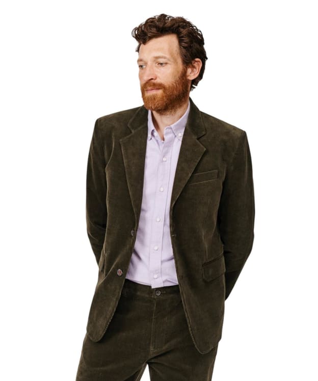 Men's Aubin Pasmore Cord Suit Jacket - Dark Green
