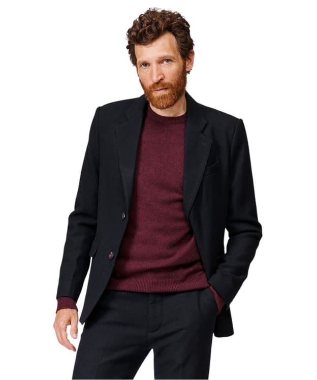 Men's Aubin Pasmore Wool Suit Blazer - Navy Flannel