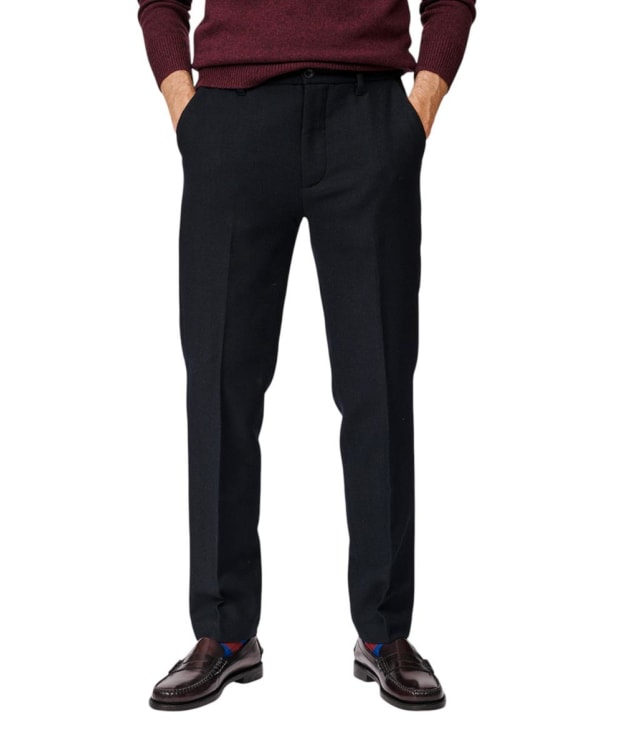 Men's Aubin Pasmore Wool Suit Trouser - Navy Flannel