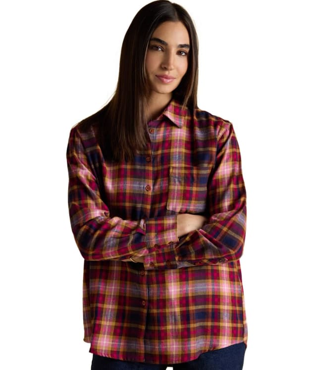 Women's Joules Lorena Brushed Cotton Shirt - Red