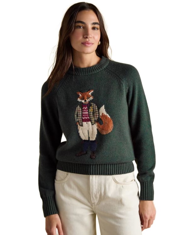 Women's Joules Jonty Intarsia Knit Jumper - Green