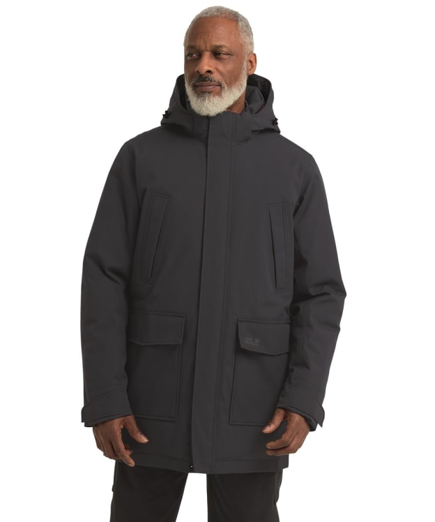 Men's Jack Wolfskin Canyon Shield Waterproof Parka - Dark Navy
