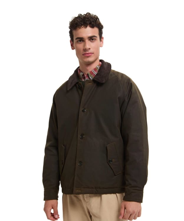Men's Baracuta Waxed Deck Jacket - Deep Moss