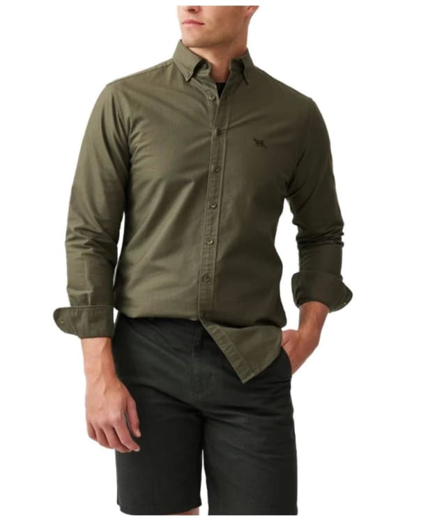 Men's Rodd & Gunn Oxford PD Long Sleeve Shirt - Forest
