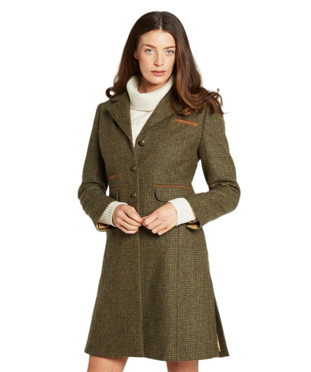 Women's Dubarry Blackthorn Water-Repellent Tweed Coat - Heath