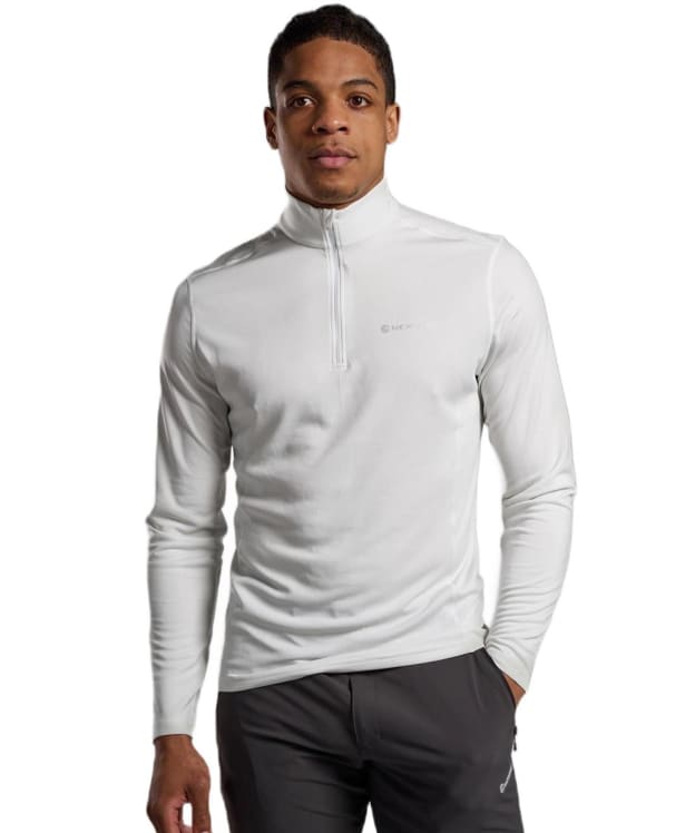 Men's Montane Dart Zip Neck Long Sleeve T-Shirt - Powder