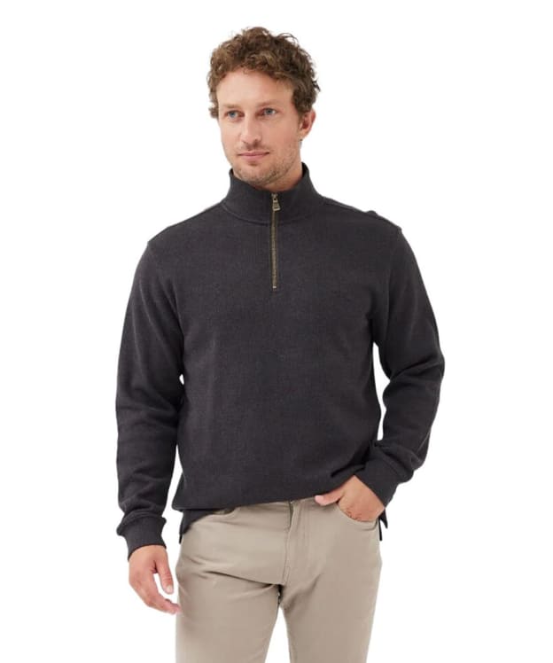 Men's Rodd & Gunn Alton Ave 1/4 Zip Jumper - Mud