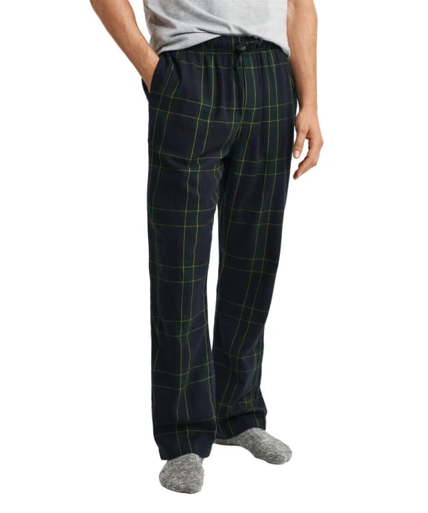 Men's GANT Flannel Check Pyjama Pants - Forest Green