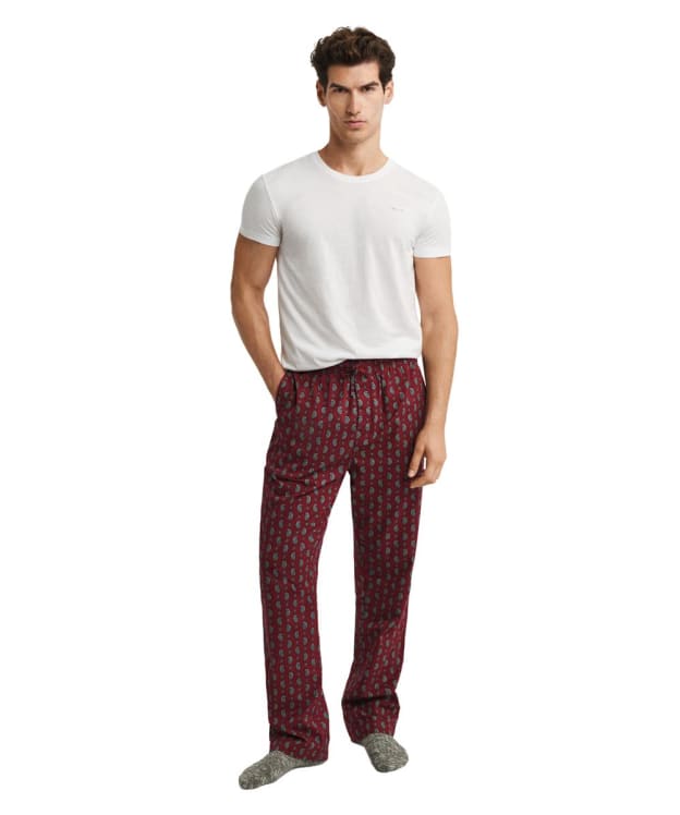 Men's GANT Paisley Print Pyjama Pants - Plumped Red