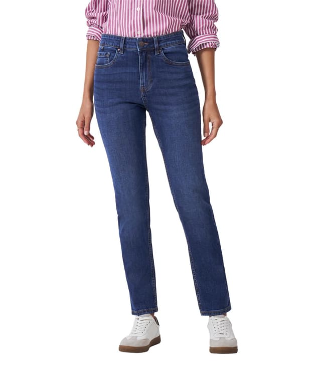 Women's Crew Clothing Straight Leg Jeans - Mid Wash