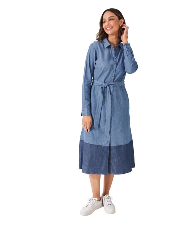 Women's Crew Clothing Sienna Long Sleeve Chambray Shirt Dress - Denim