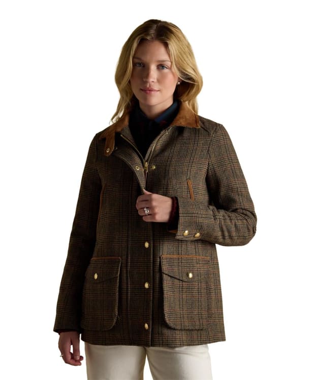 Women's Joules Contemporary Tweed Field Coat - Roston Tweed