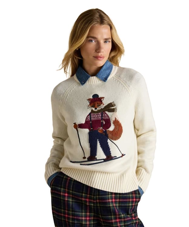 Women's Joules Jonty Ski Intarsia Knit Jumper - Oatmeal