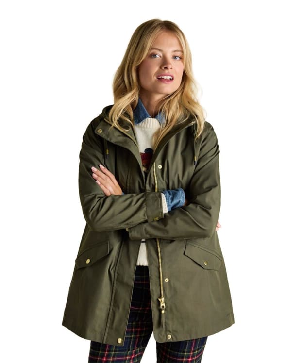 Women's Joules Portwell Waterproof Raincoat - Green Grapeleaf
