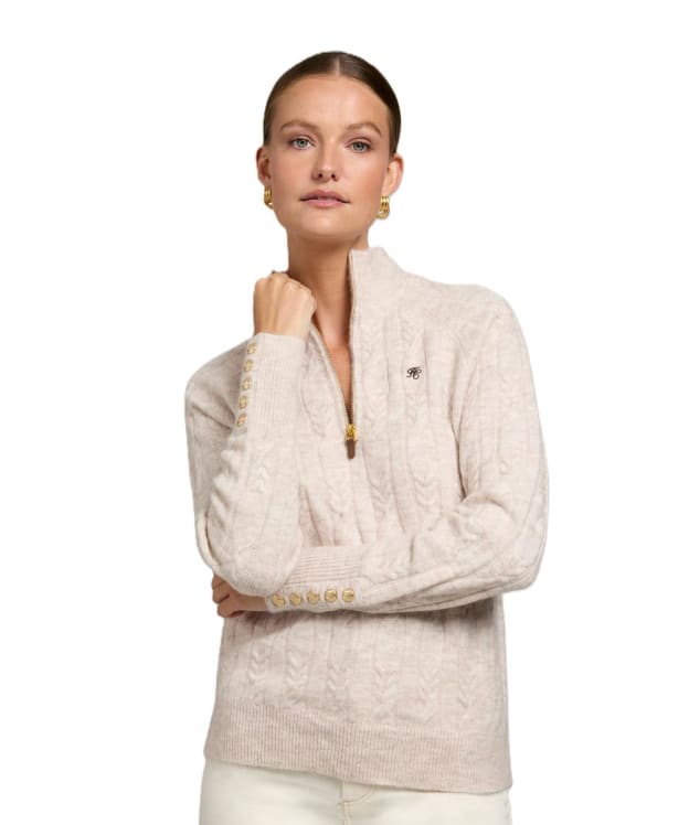 Women's Holland Cooper Bridget Quarter Zip Knit - Barley