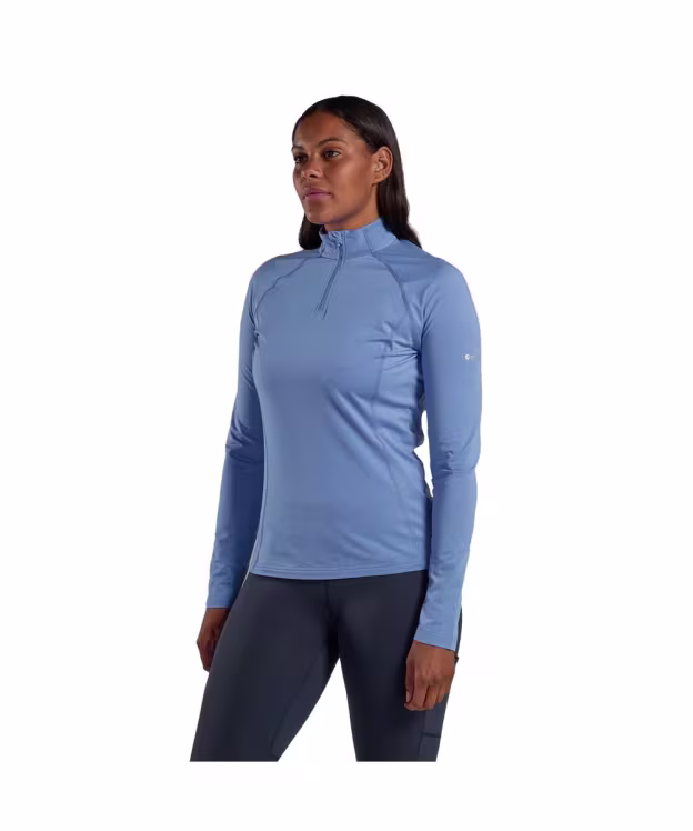 Women's Montane Dart XT Thermal Zip Neck T-Shirt - Cornflower