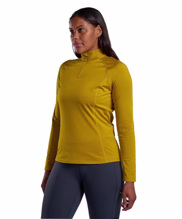 Women's Montane Dart XT Thermal Zip Neck T-Shirt - Ginkgo Gold