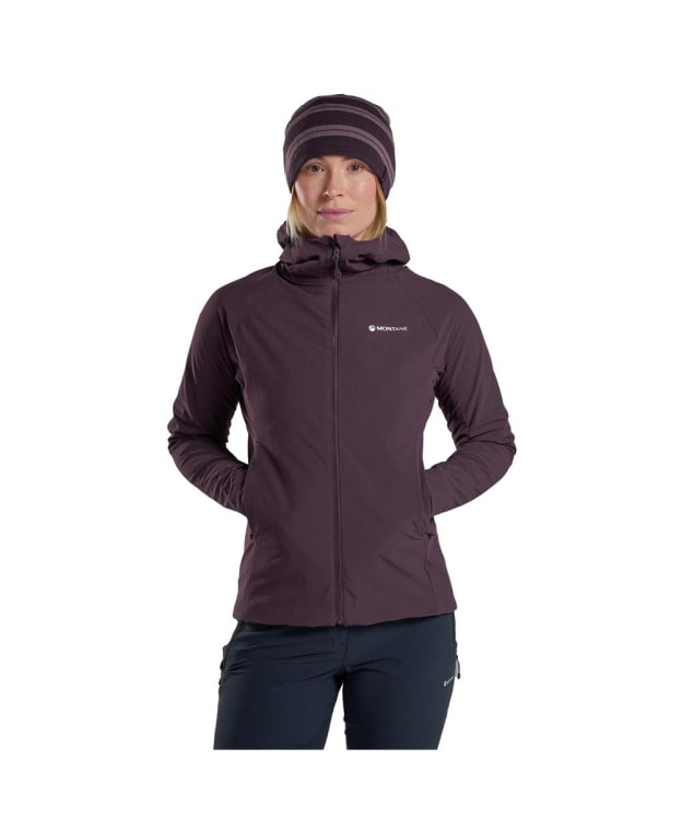 Women's Montane Khamsin Hooded Softshell Jacket - Mulberry