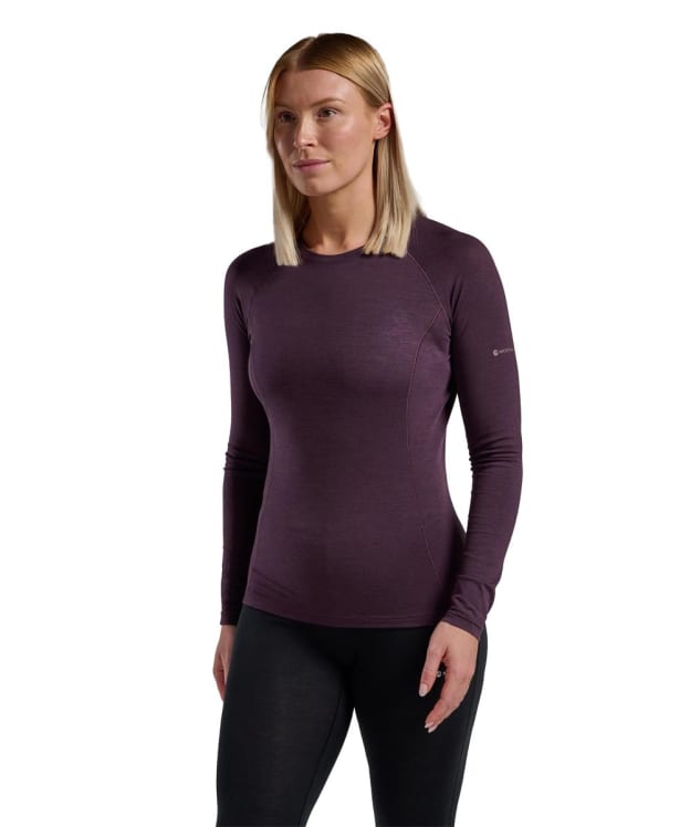 Women's Montane Malli Long Sleeve Merino Baselayer T-Shirt - Mulberry
