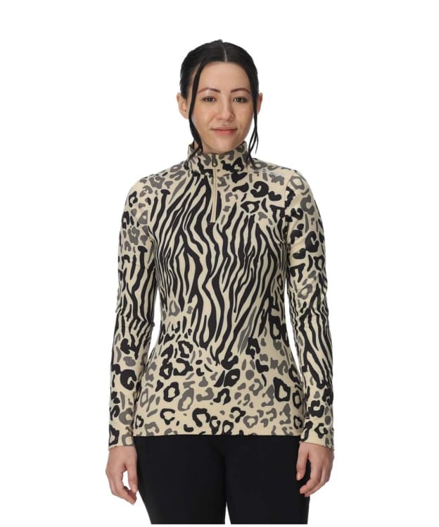 Women's Spyder Vivid 1/2 Zip Print Baselayer - Animal Print
