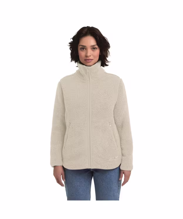 Women's Jack Wolfskin High Curl Sherpa Fleece Jacket - Pale Sand