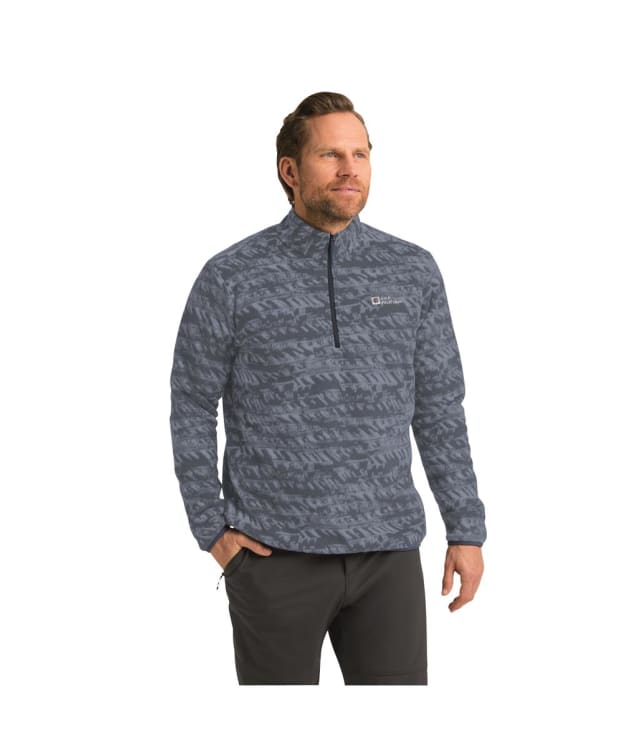 Men's Jack Wolfskin Big Sky Half Zip Fleece - Midnight Sky