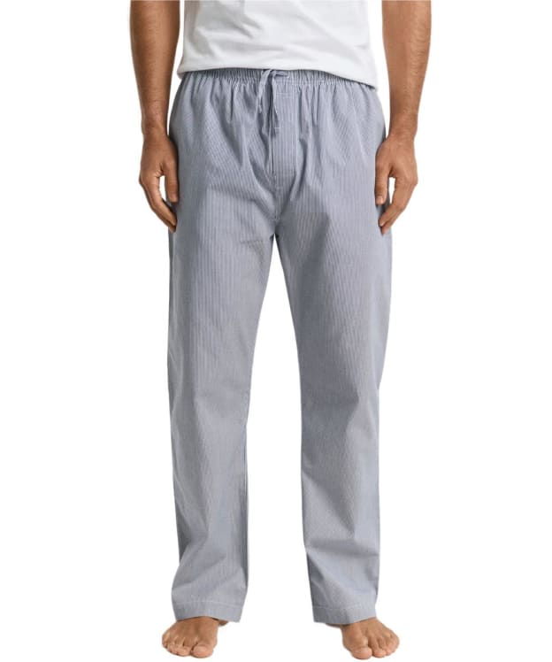 Men's GANT Poplin Striped Pyjama Pants - Persian Blue
